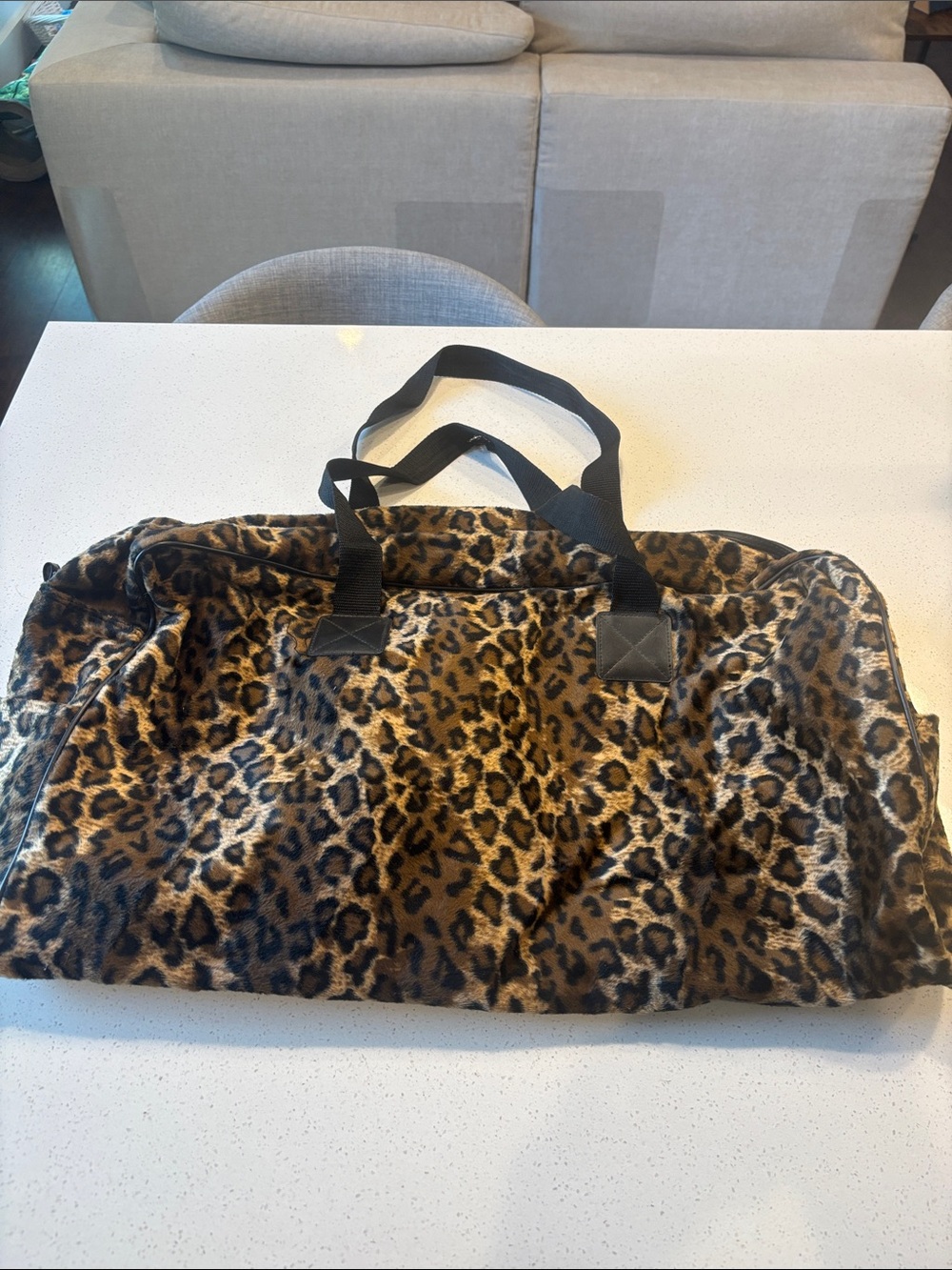 Leopard Print Travel Weekender Bag